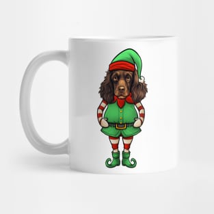 Funny Christmas Elf Boykin Spaniel Dog Mug